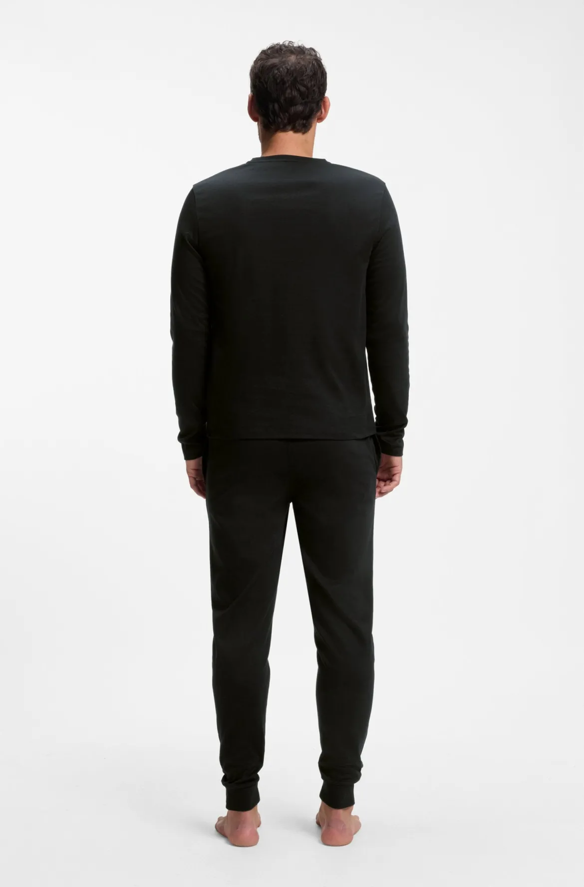 Hugo Boss miesten pyjama Xmas Long Set, musta