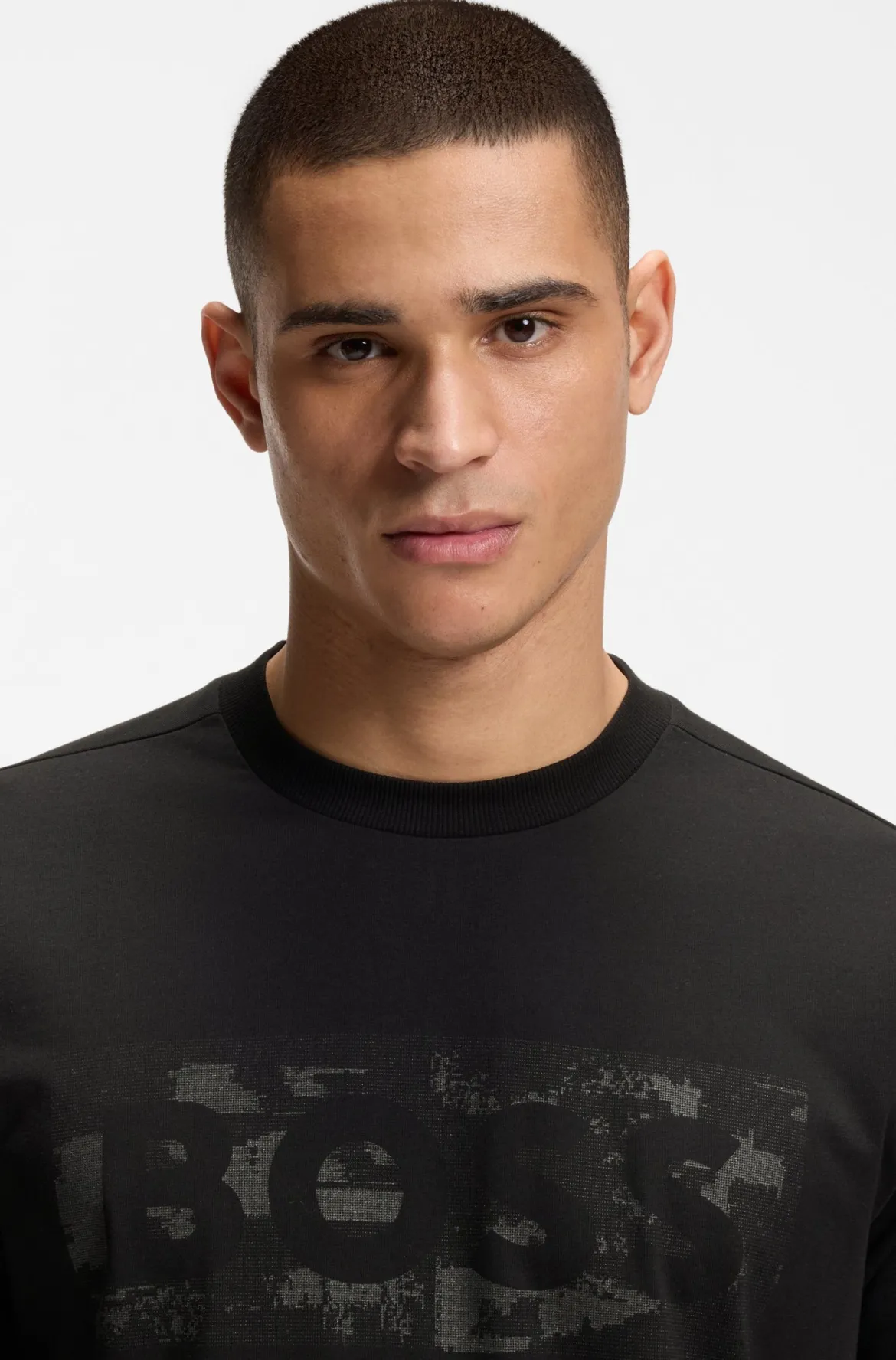 Hugo Boss miesten t-paita Globe LogoPattern, Musta