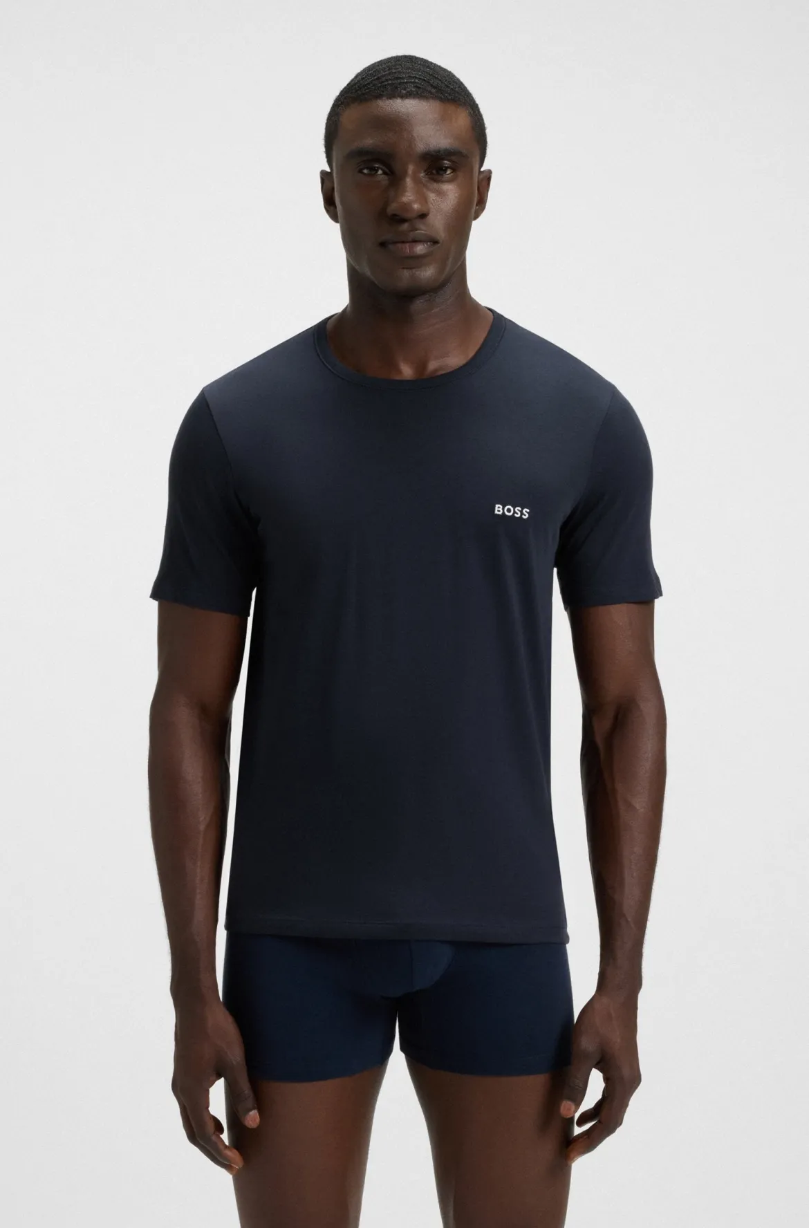 Hugo Boss Miesten T-Paita T Shirt Rn, tummansininen