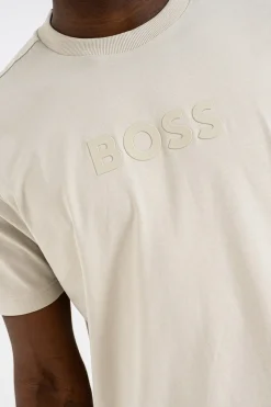 Hugo Boss miesten t-paita T-Shirt Boss Logo, hiekka