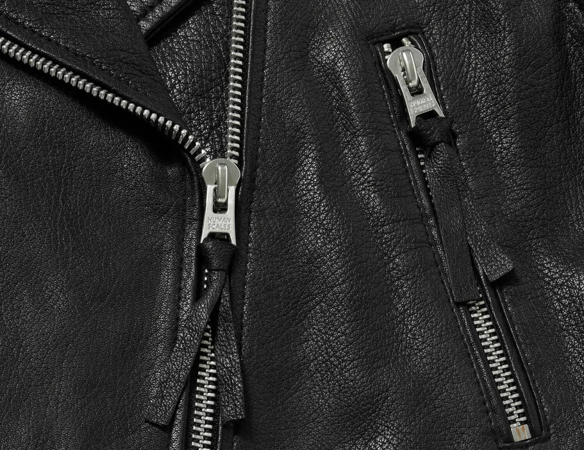 Human Scales naisten nahkatakki Leah Leatherjacket, musta