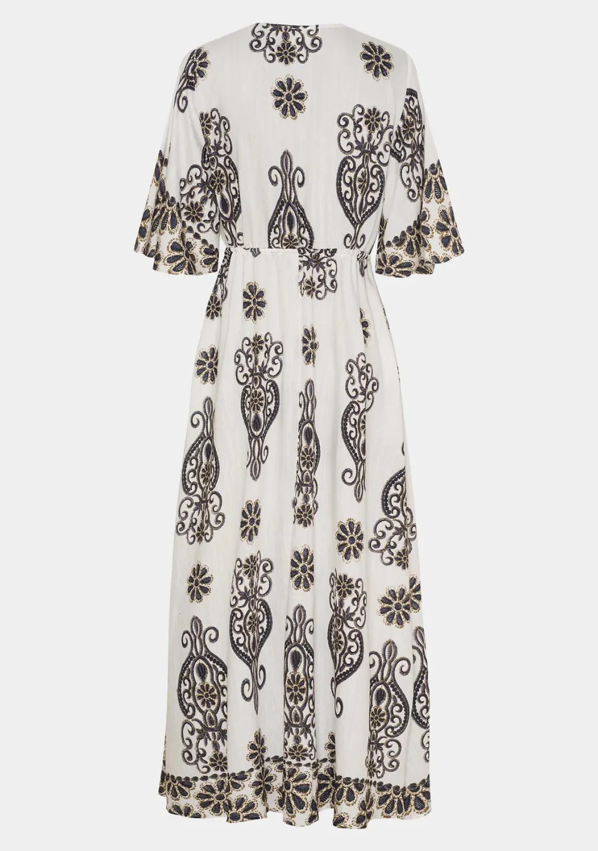 Isay mekko Ane Long Dress, ruskea kuosillinen