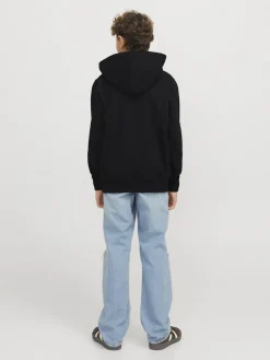 Jack and Jones junior huppari, JJEURBAN EDGE SWEAT HOOD NOOS JNR Musta