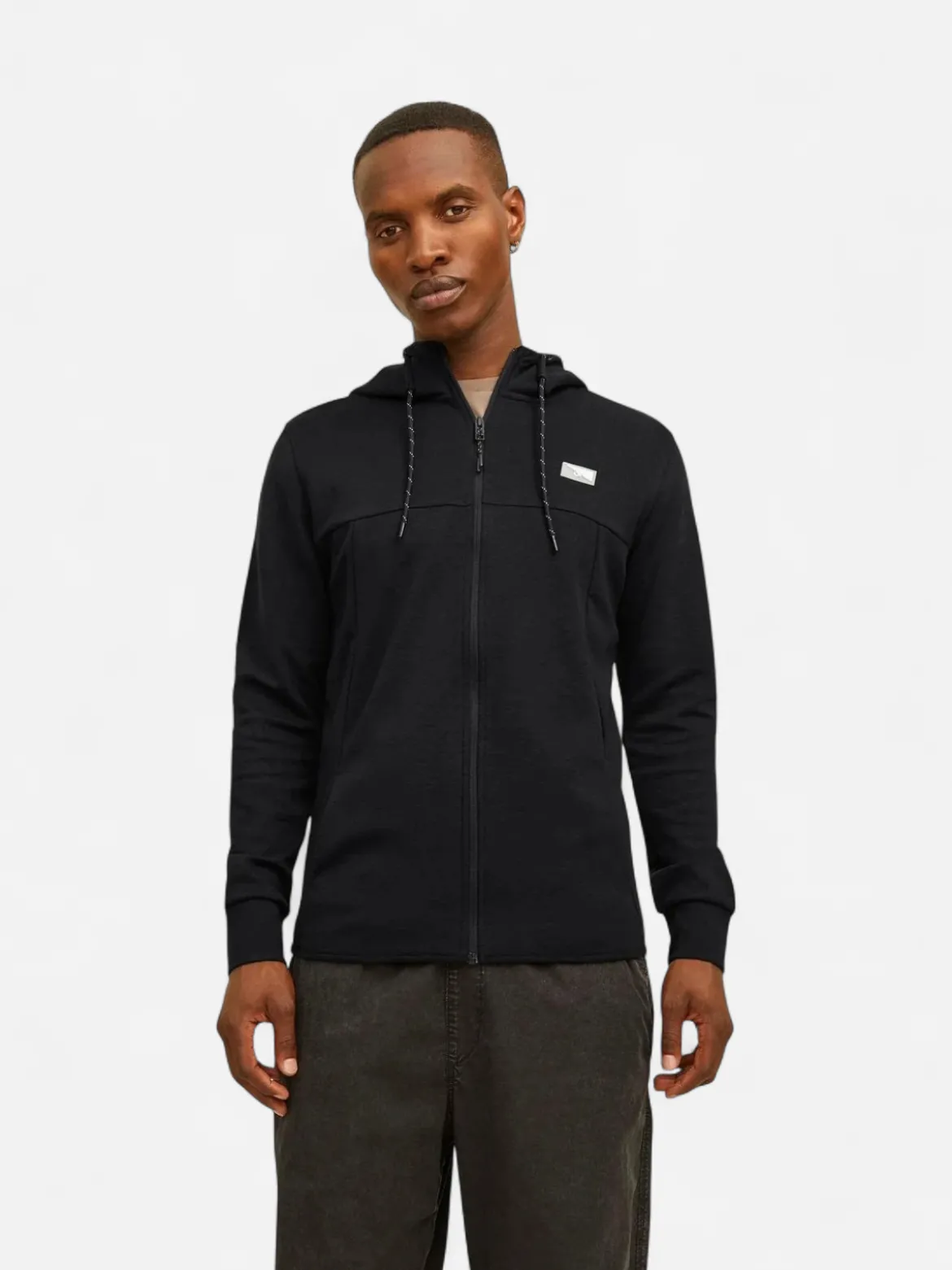 Jack and Jones mieste huppari, JCOAIR SWEAT ZIP HOOD Black