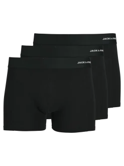 Jack and Jones miesten alushousut, JACBASIC BAMBOO TRUNKS 3 PACK Black