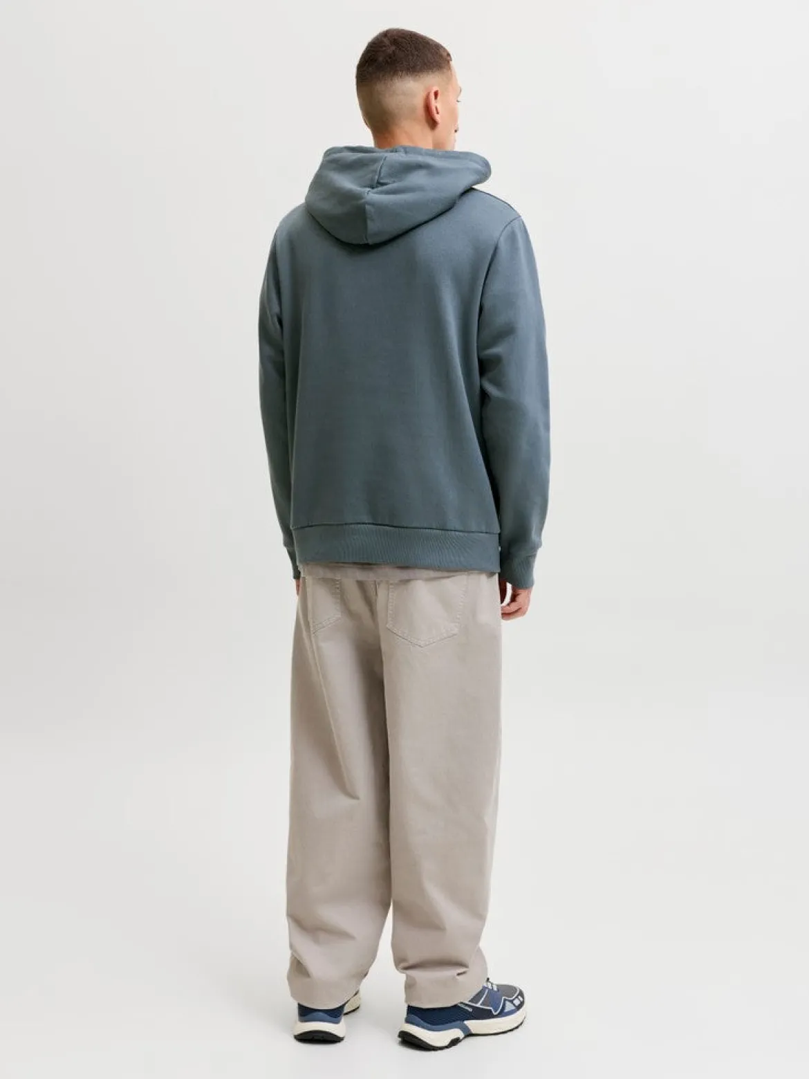 Jack and Jones miesten huppari Logo Sweat Hood, Turbulence