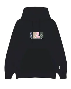 Jack and Jones miesten huppari, JORPORTLAND BLOCK SWEAT HOOD LN Black