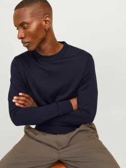 Jack and Jones miesten neulepusero Milano Stitch Crew Neck, Night Sky
