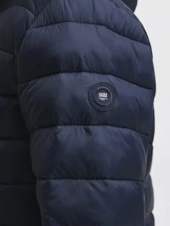 Jack and Jones miesten takki JJEBRADLEY LIGHT PUFFER HOOD NOOS, Sky Captain
