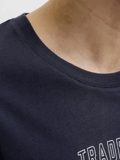 Jack and Jones miesten T-paita Logo Tee O-neck, Navy Blazer