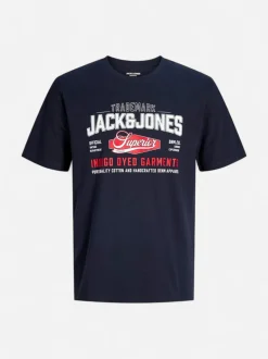 Jack and Jones miesten T-paita Logo Tee O-neck, Navy Blazer