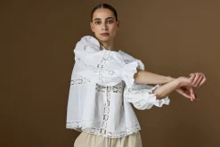 JcSophie naisten pusero Lev Blouse, valkoinen