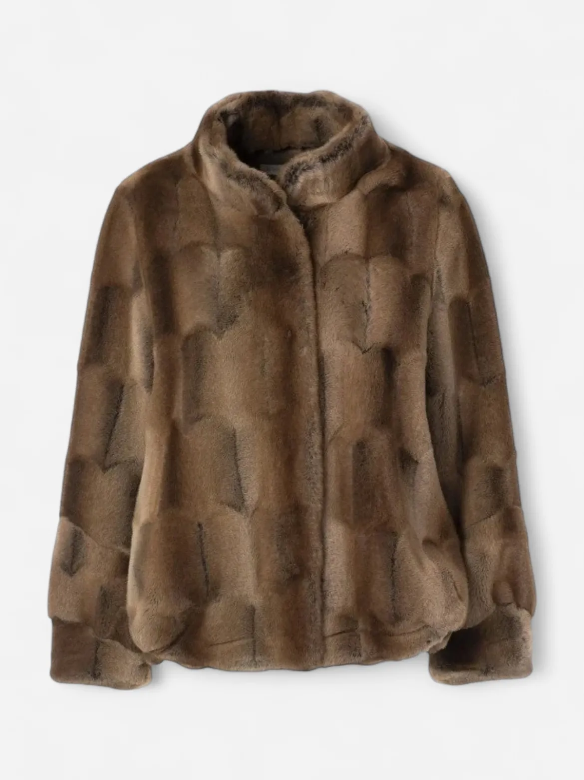 JcSophie naisten tekoturkistakki, JENNIFER JACKET FUR Tummanruskea