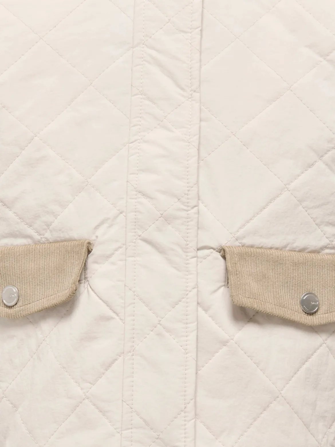 Kids Only lasten välikausitakki Kogrosalina Quilted Mix Jacket, luonnonvalkoinen