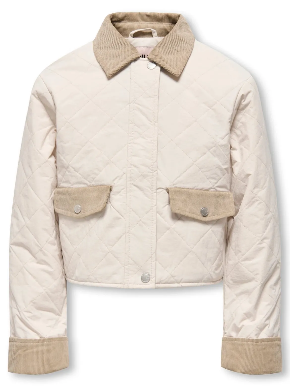 Kids Only lasten välikausitakki Kogrosalina Quilted Mix Jacket, luonnonvalkoinen