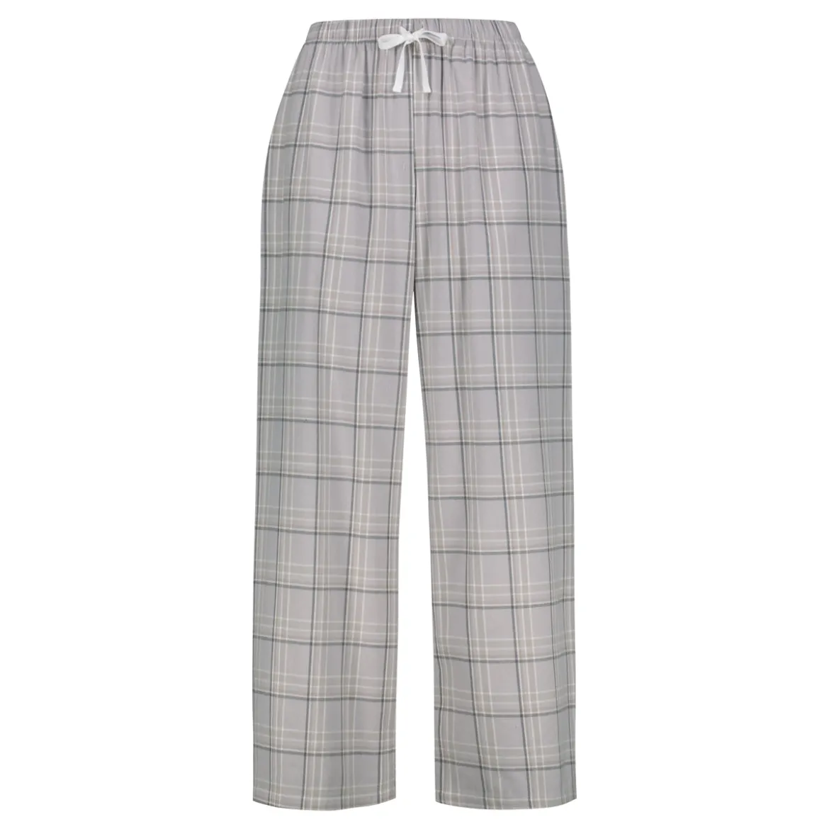 Klement naisten pyjamahousut Kia ruutuhousu, beige ruutu