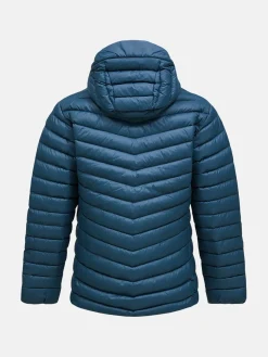 K M FROST DOWN HOOD JACKET PETROOLINSININEN