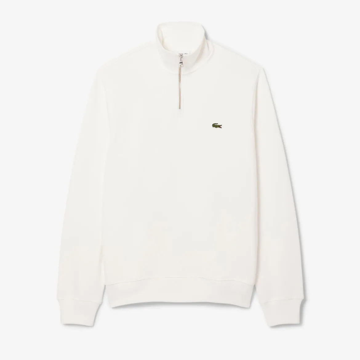 Lacoste miesten collegepaita Regular Fit High Neck Zipped Sweatshirt, valkoinen