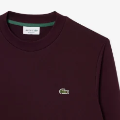 Lacoste miesten collegepaita Classic Fit Cotton Fleece Sweatshirt, tumma luumunpunainen