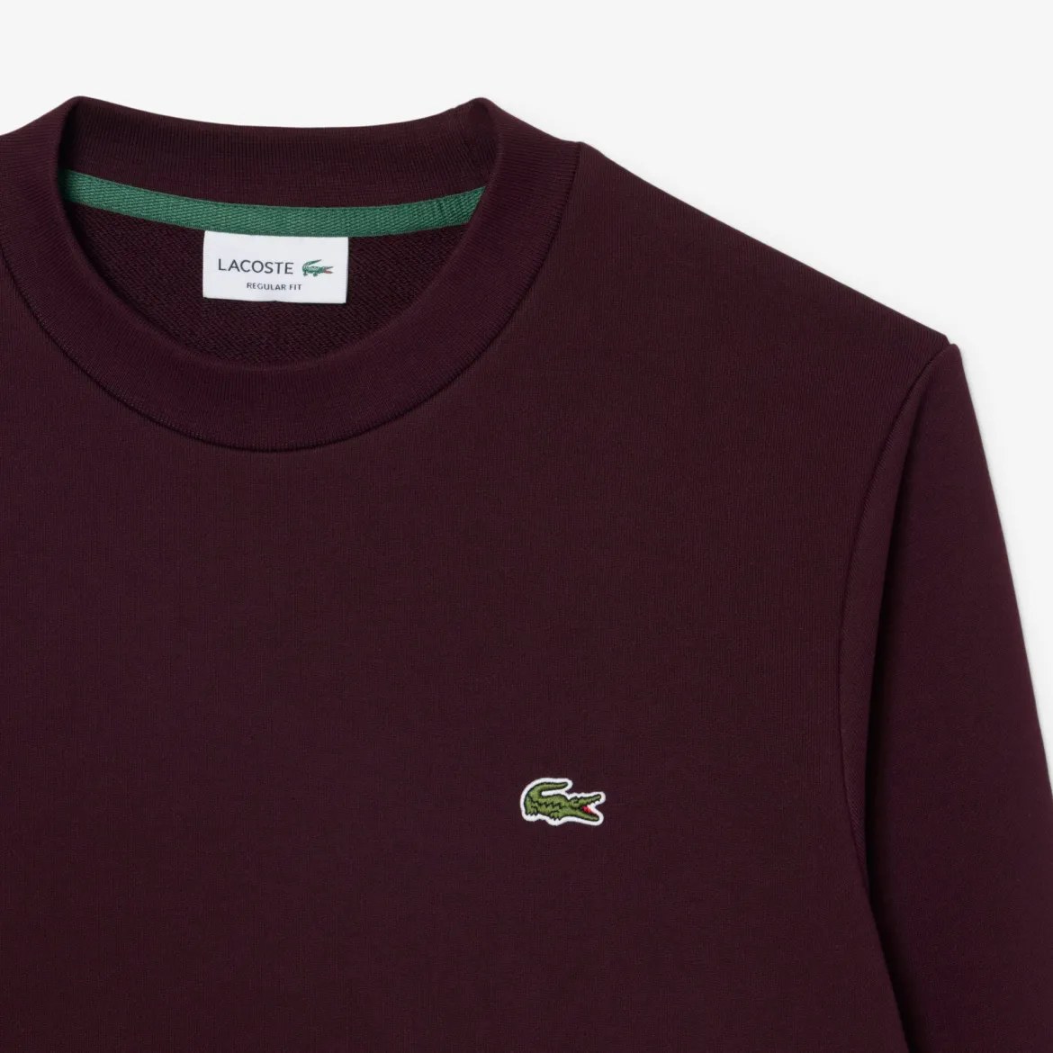 Lacoste miesten collegepaita Classic Fit Cotton Fleece Sweatshirt, tumma luumunpunainen