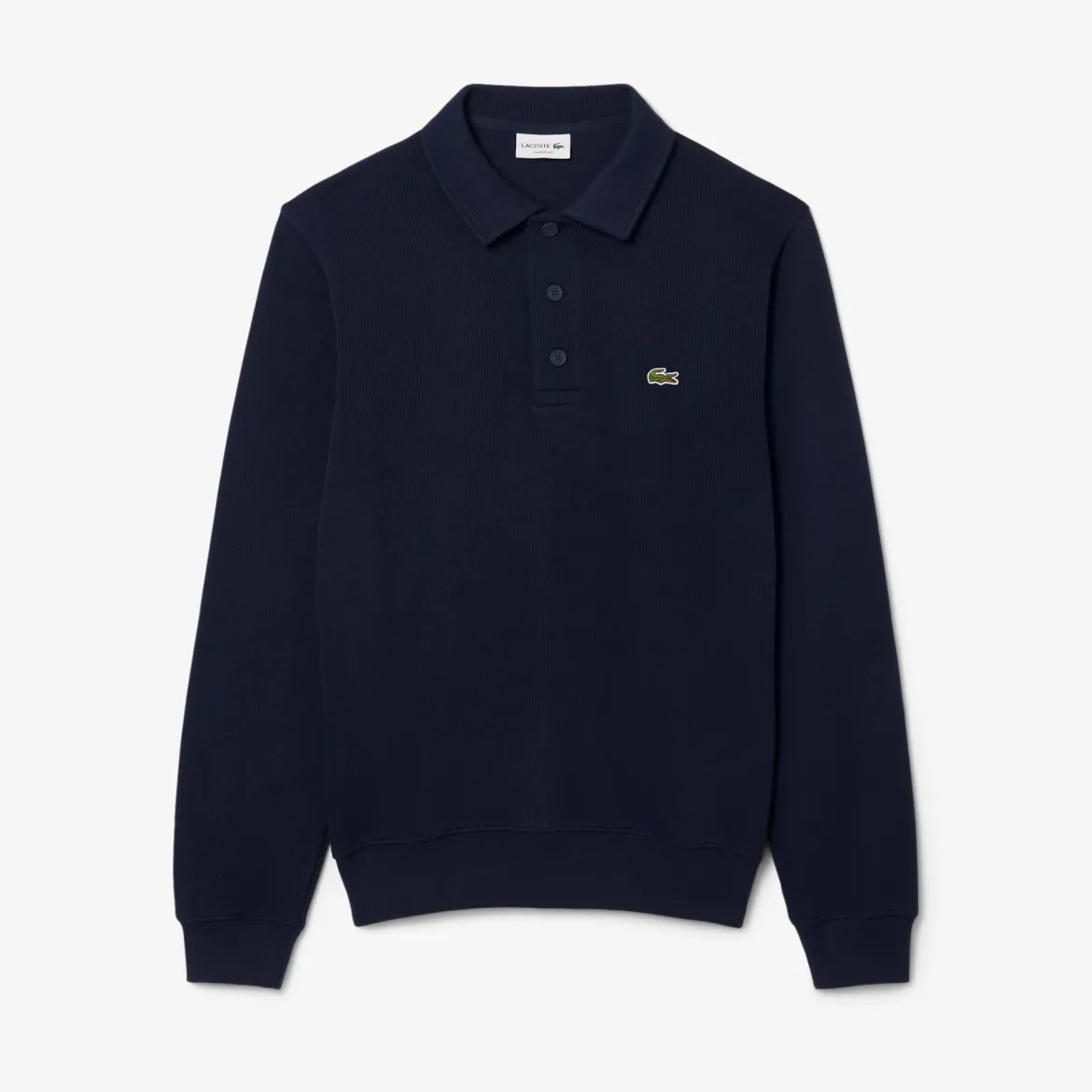 Lacoste miesten collegepaita Classic Fit Polo Collar Ribbed Sweater, tummansininen