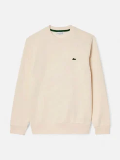 Lacoste Miesten Collegepaita, BRUSHED COTTON FLEEX JOGGER SWEATSHIRT Luonnonvalkoinen