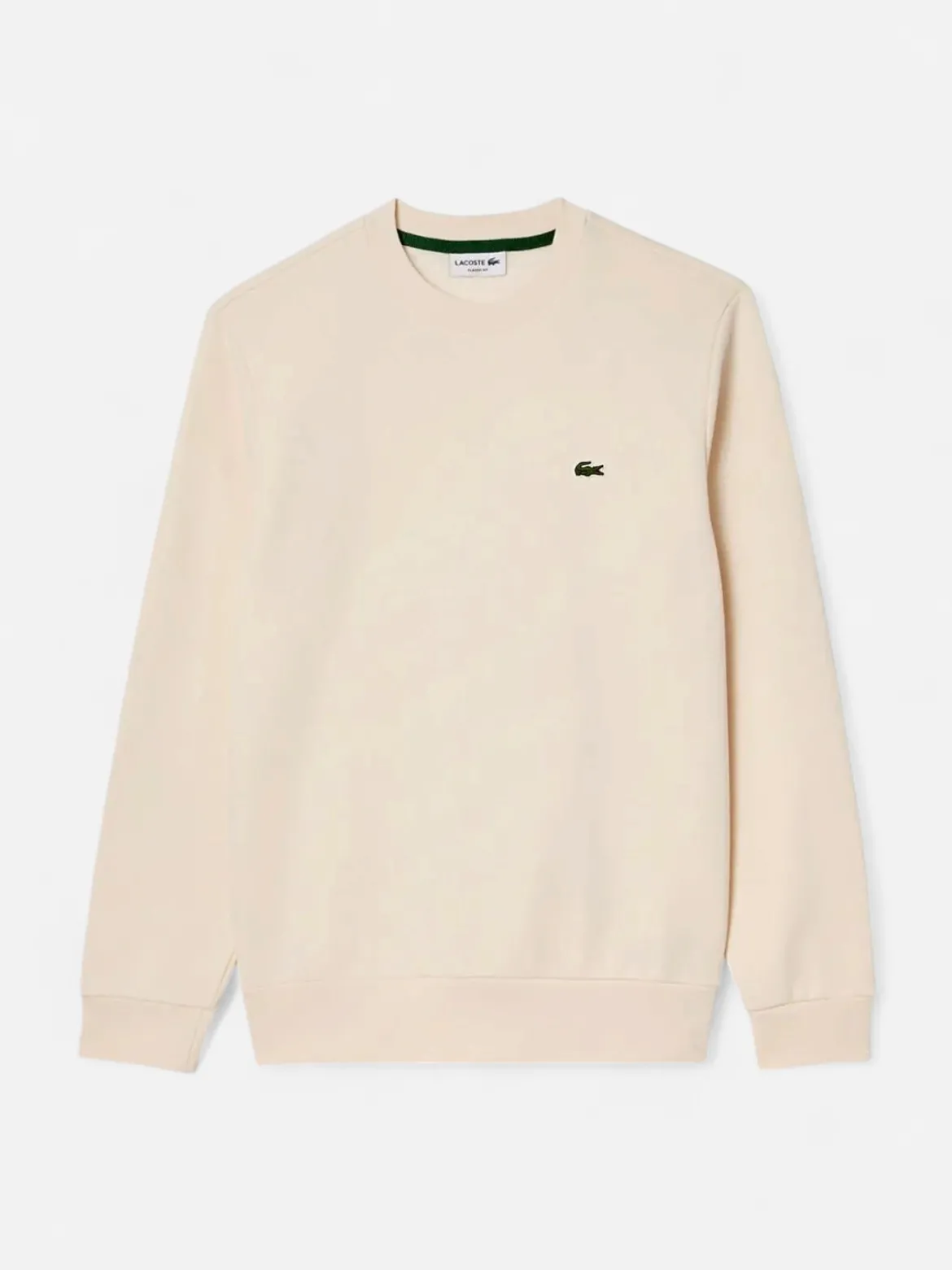 Lacoste Miesten Collegepaita, BRUSHED COTTON FLEEX JOGGER SWEATSHIRT Luonnonvalkoinen