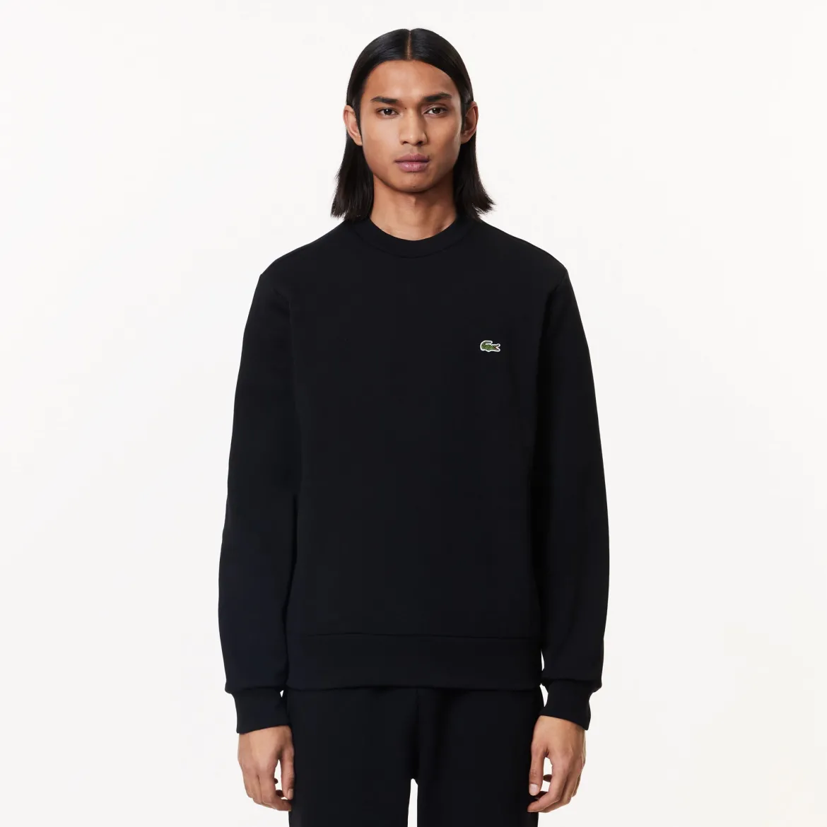 Lacoste Miesten Collegepaita, BRUSHED COTTON FLEEX JOGGER SWEATSHIRT Musta