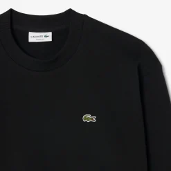 Lacoste miesten collegepaita Cotton Fleece Sweatshirt, musta