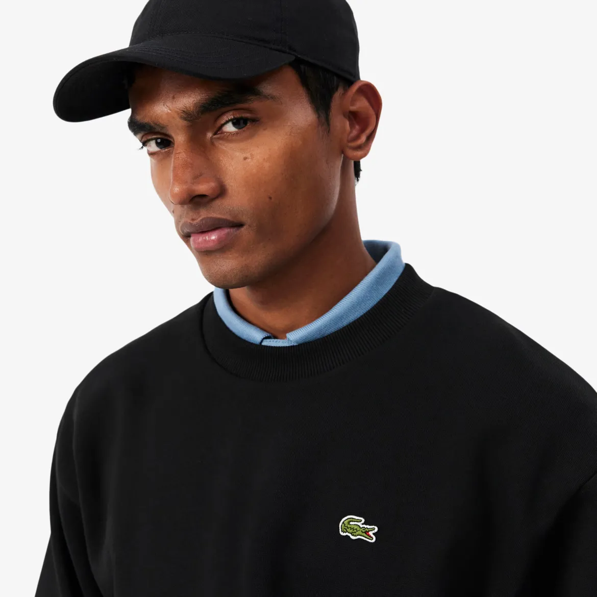 Lacoste miesten collegepaita Cotton Fleece Sweatshirt, musta