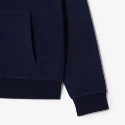 Lacoste Miesten Huppari, LACOSTE REGULAR FIT BRUSHED ZIPPERED Tummansininen