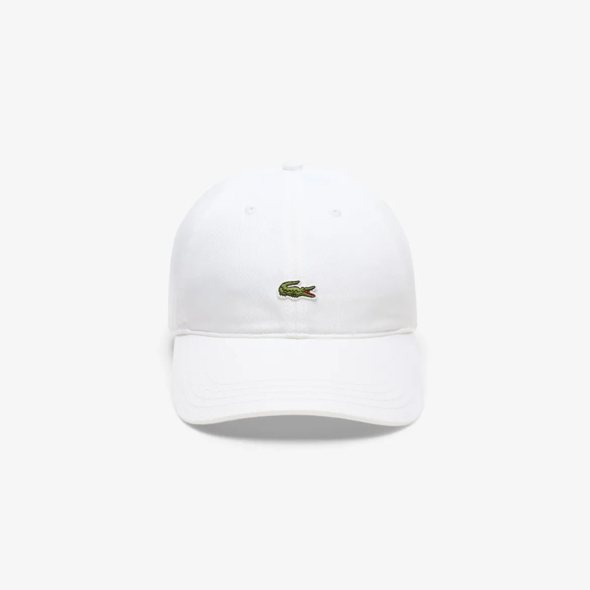 Lacoste miesten lippis Cotton Twill Cap With Croc, valkoinen