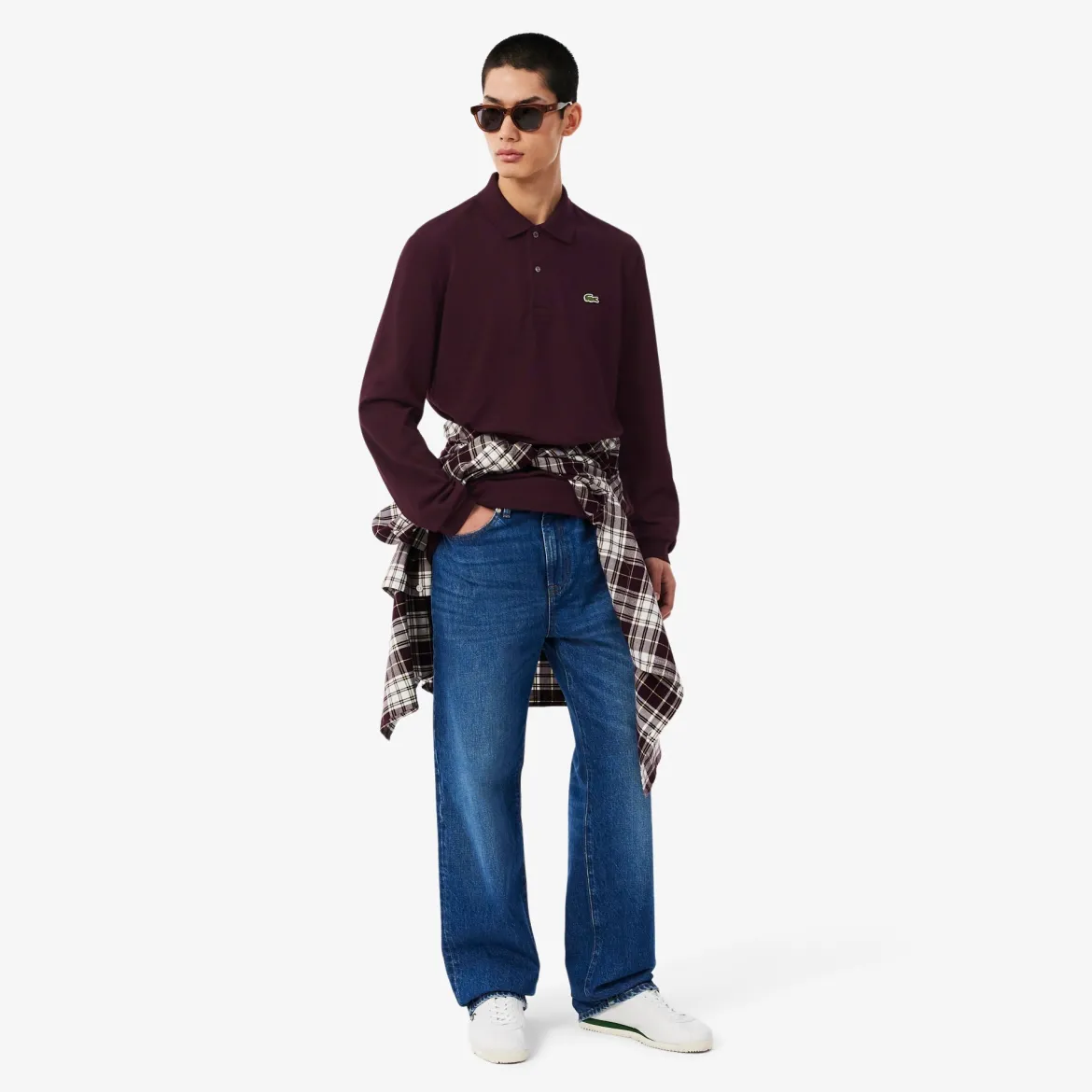 Lacoste miesten pikeepaita L.12.12, viininpunainen