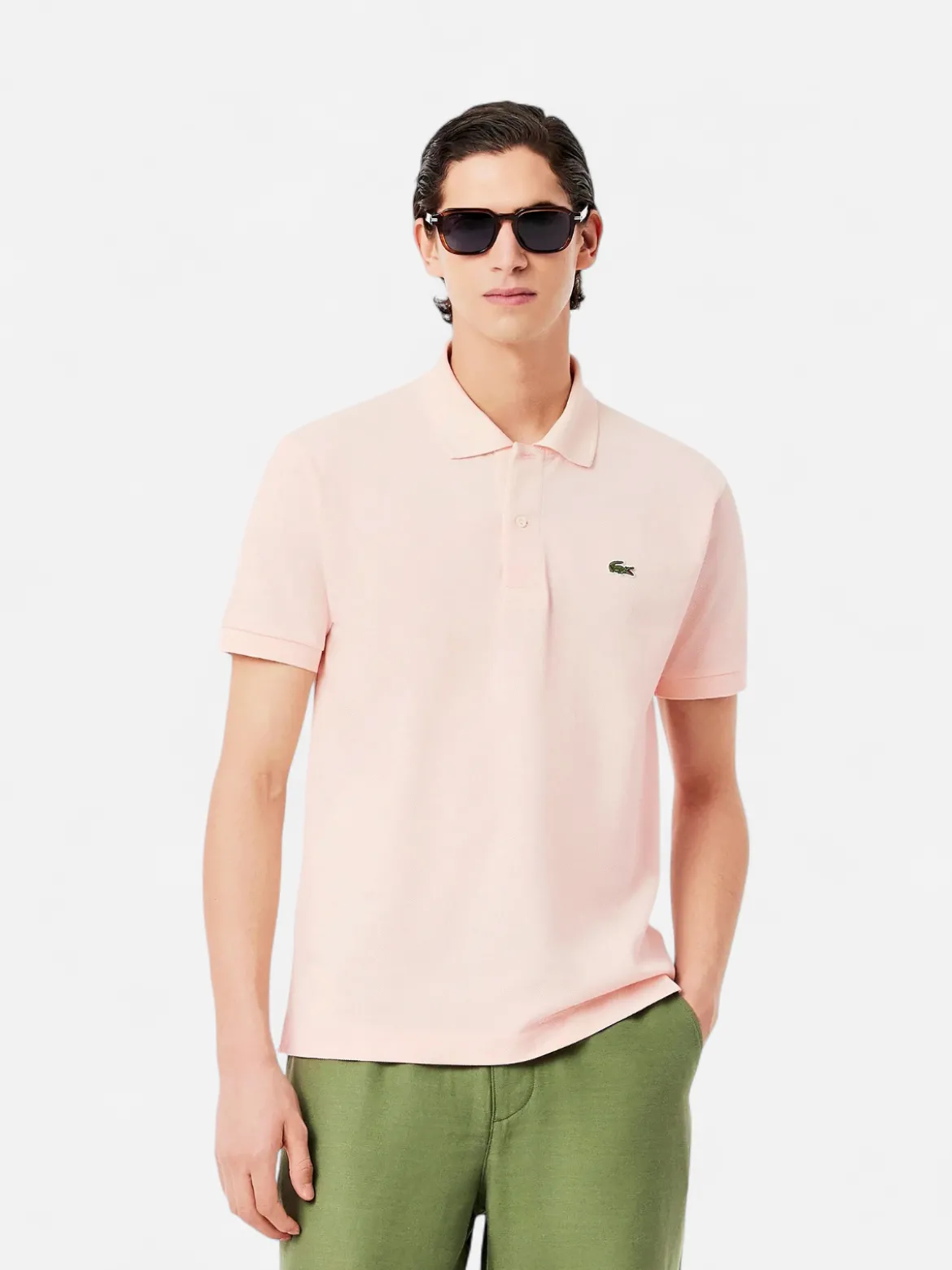Lacoste Miesten Pikeepaita, ORIGINAL L1212 POLO NOS Vaaleanpunainen