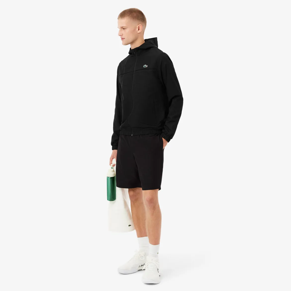 Lacoste miesten shortsit Light Weight Diamond Taffeta Shorts, musta