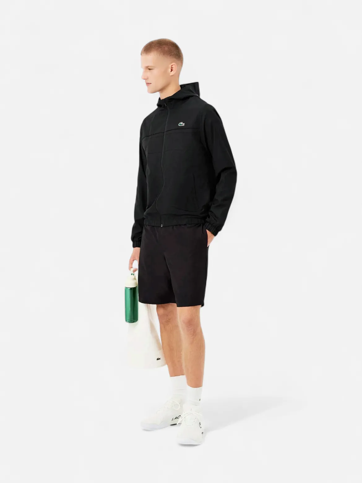 Lacoste miesten shortsit Light Weight Diamond Taffeta Shorts, musta