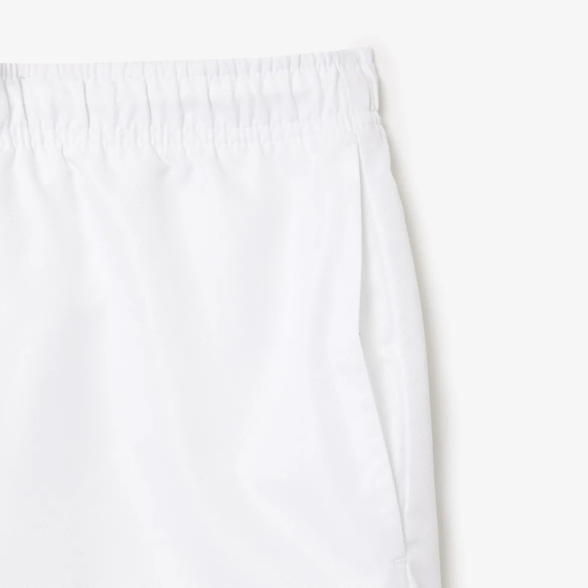 Lacoste miesten shortsit Light Weight Diamond Taffeta Shorts, valkoinen