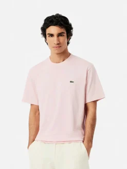 Lacoste miesten t-paita Mid Weight Cotton Jersey T-shirt, vaaleanpunainen