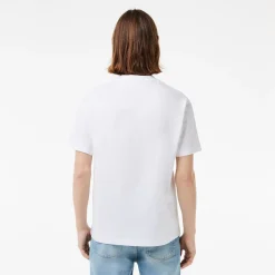 Lacoste Miesten T-Paita, MID WEIGHT COTTON JERSEY T-SHIRT NOS Valkoinen