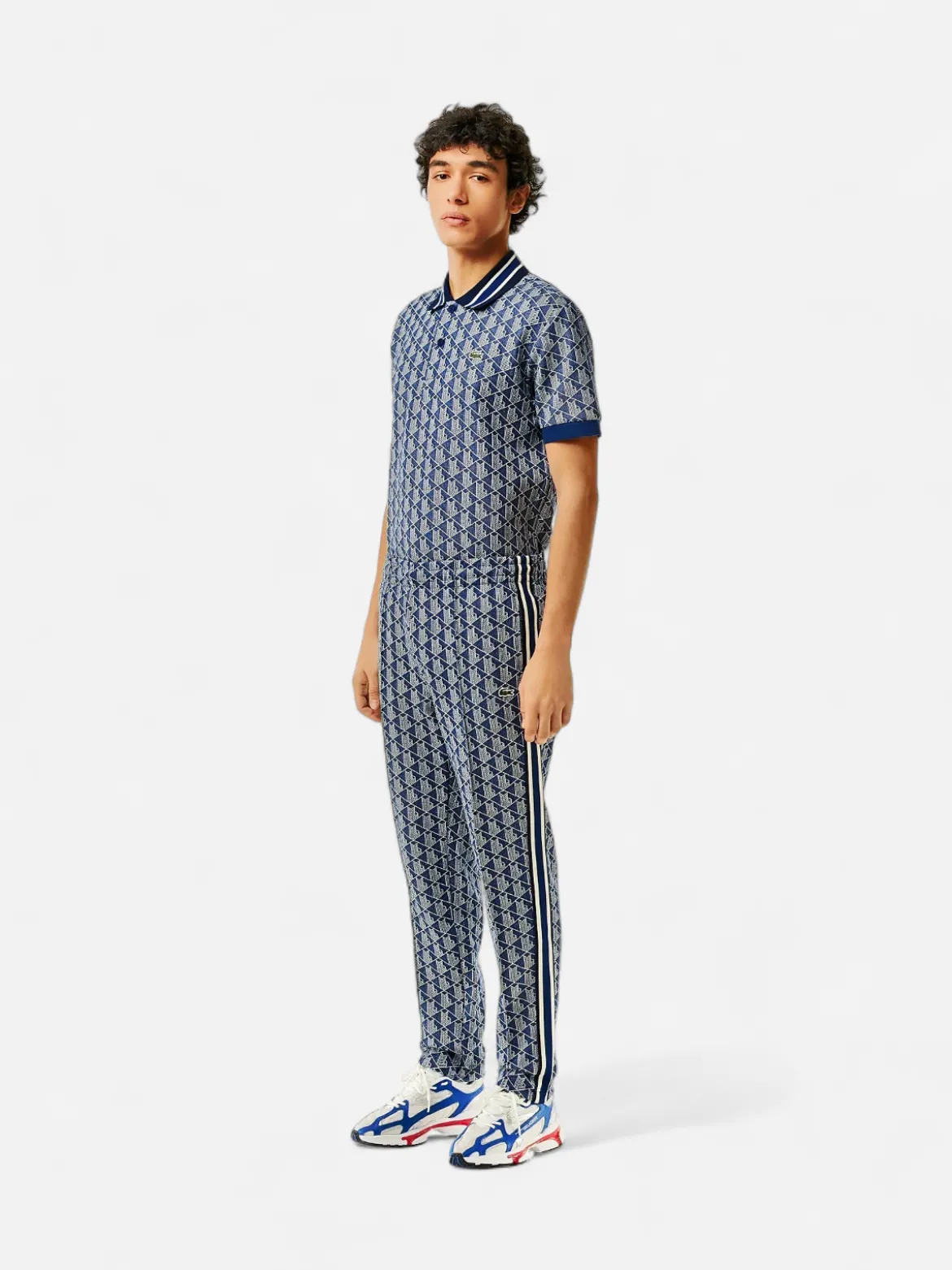 Lacoste Miesten Verryttelyhousut, MONOGRAM TRACK PANT Sininen Kuosi