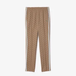 Lacoste Miesten Verryttelyhousut, MONOGRAM TRACK PANT Ruskea Kuosillinen