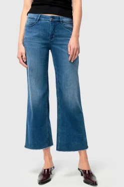 Mac naisten farkut Dream Wide Cropped, Indigo