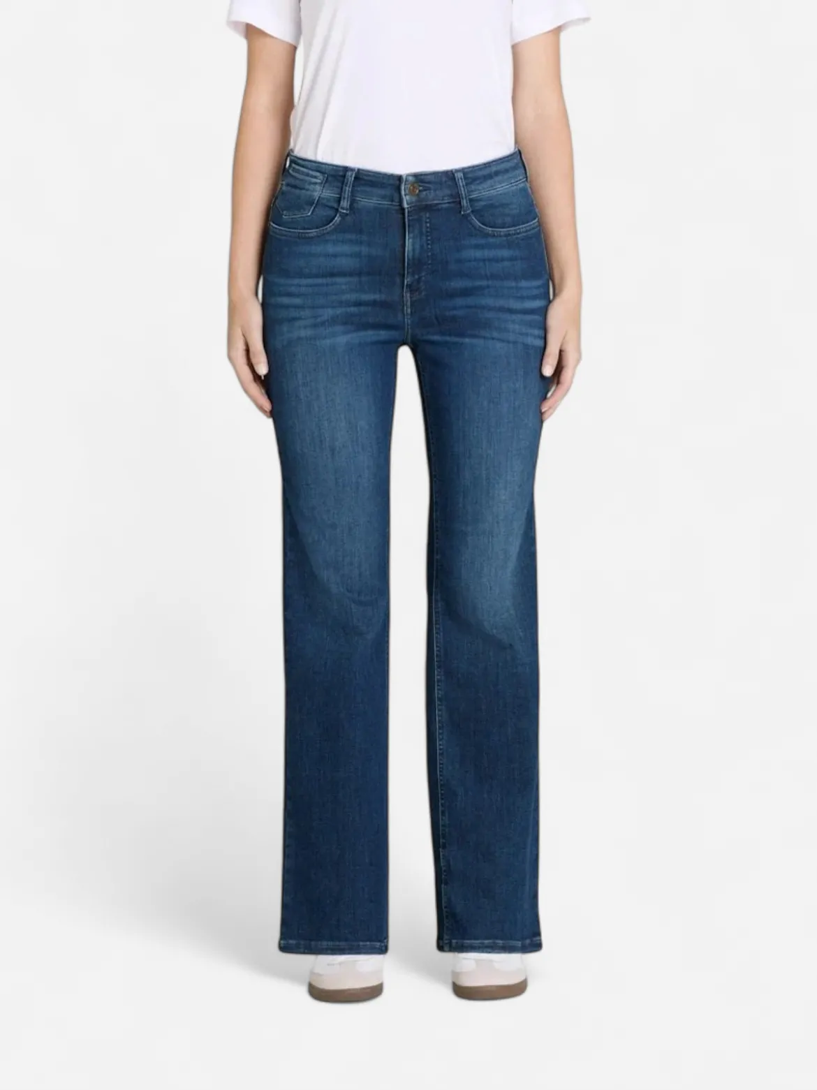 Mac naisten farkut Laura Stretch Denim, tummansininen