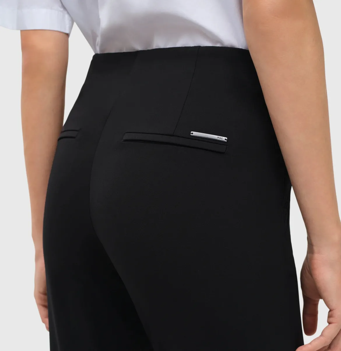 Mac naisten housut Anna Zip New, Musta