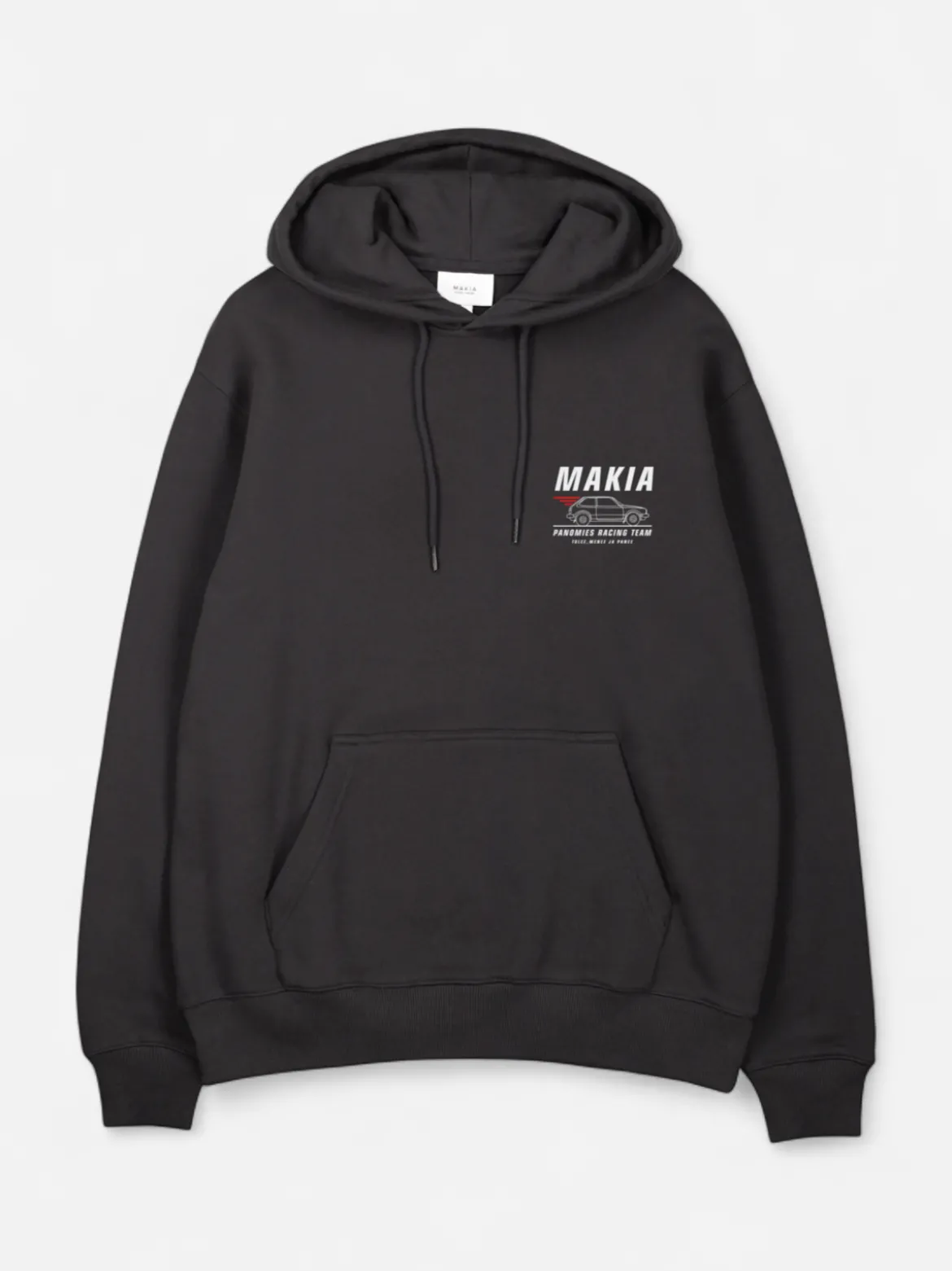 Makia Kummeli Racing Hooded Sweatshirt, musta