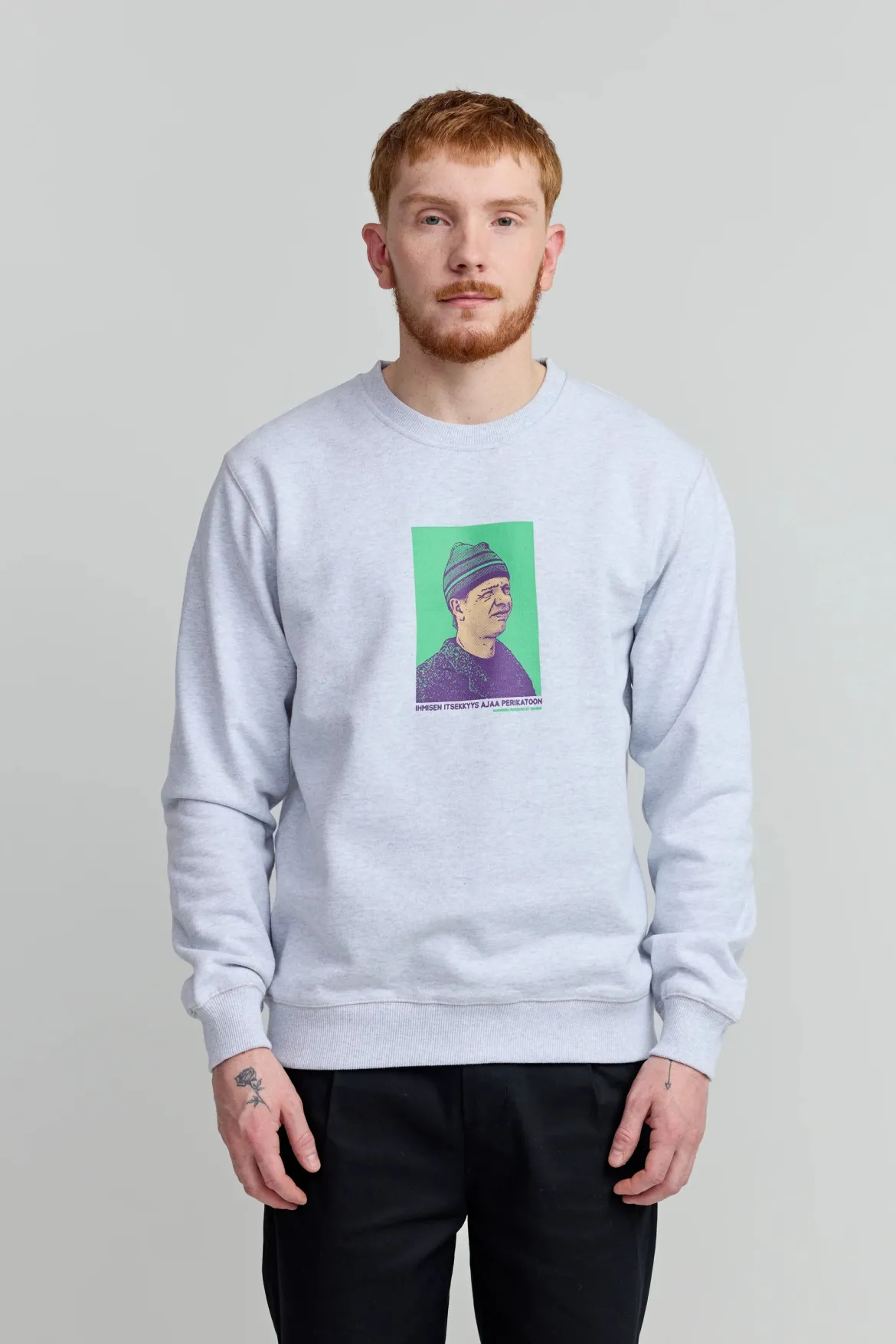 Makia Kummeli Ympäristöruutu Sweatshirt, vaaleanharmaa