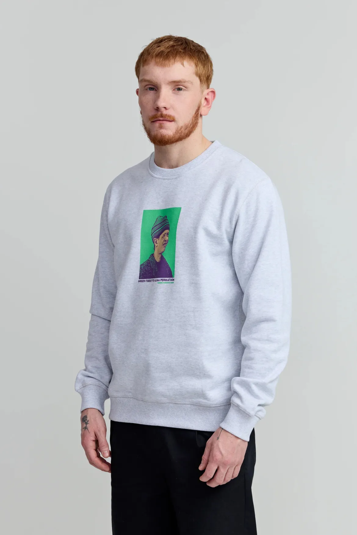Makia Kummeli Ympäristöruutu Sweatshirt, vaaleanharmaa