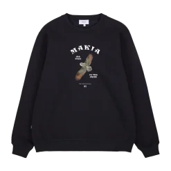 Makia miesten collegepaita Bubi Sweatshirt, musta