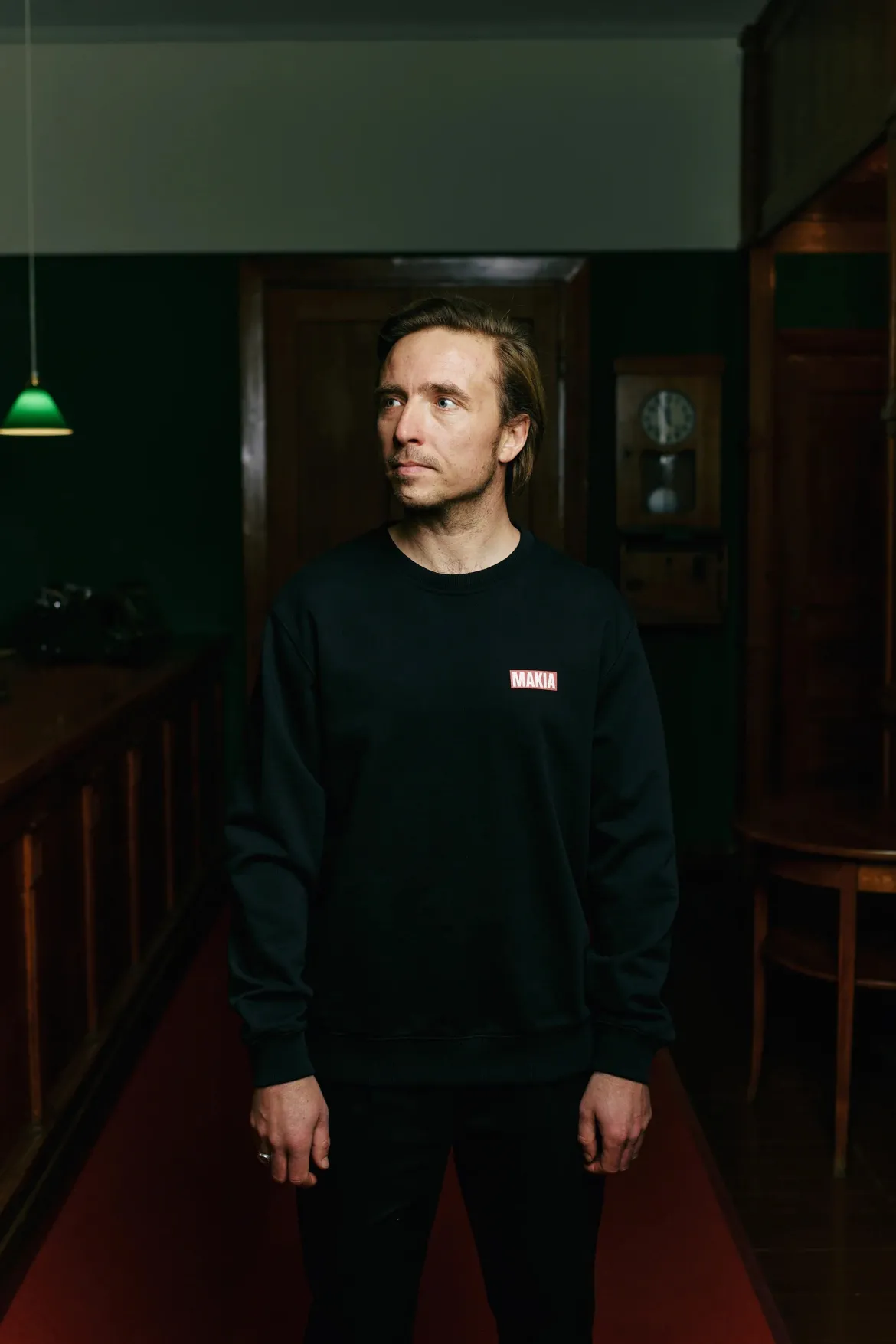 Makia miesten collegepaita Kekkonen Sweatshirt, musta