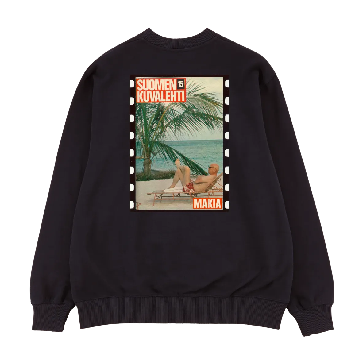 Makia miesten collegepaita Kekkonen Sweatshirt, musta